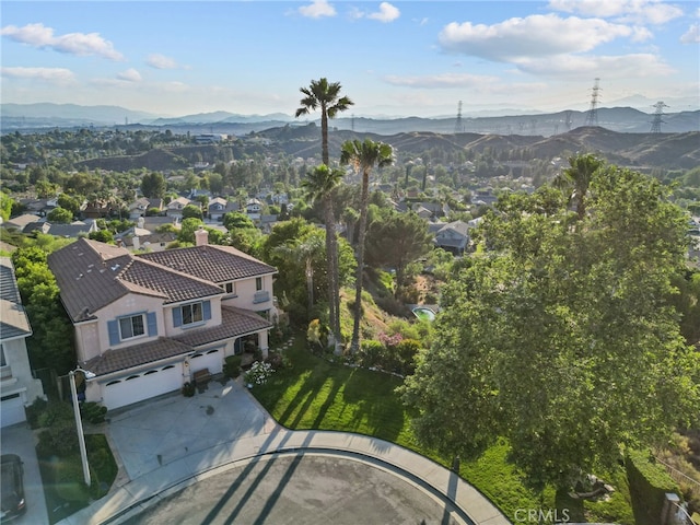 22440 Skylake Pl, Saugus, CA 91390 - aerial overview of property's location with mountains and nearby suburban area