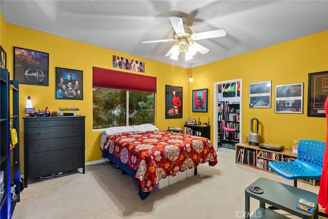 22440 Skylake Pl, Saugus, CA 91390 - bedroom with carpet floors and ceiling fan