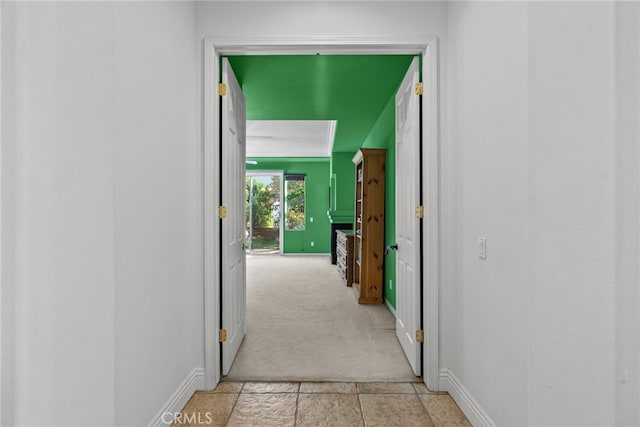 22440 Skylake Pl, Saugus, CA 91390 - corridor with baseboards and light carpet