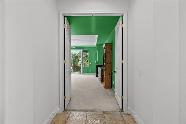 22440 Skylake Pl, Saugus, CA 91390 - corridor with baseboards and light carpet