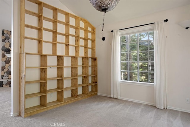 26350 Spyglass Dr, Lake Arrowhead, CA 92352 - carpeted empty room featuring plenty of natural light and vaulted ceiling