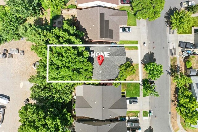 258 Vail Dr, Chico, CA 95973 - aerial view of property's location featuring property parcel outlined