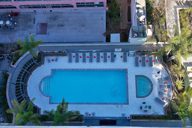 325 7th Unit 1501, San Diego, CA 92101 - view from above of property featuring a pool