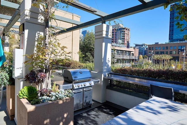325 7th Unit 1501, San Diego, CA 92101 - view of patio featuring area for grilling and a city view