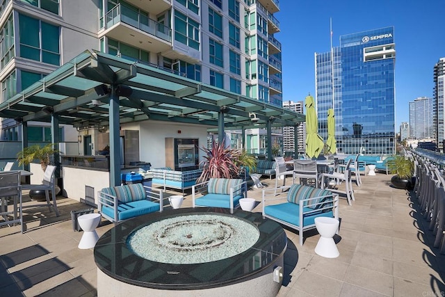 325 7th Unit 1501, San Diego, CA 92101 - view of patio featuring a view of city
