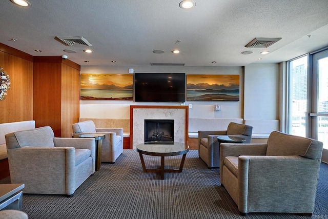 325 7th Unit 1501, San Diego, CA 92101 - lobby featuring a textured ceiling and recessed lighting