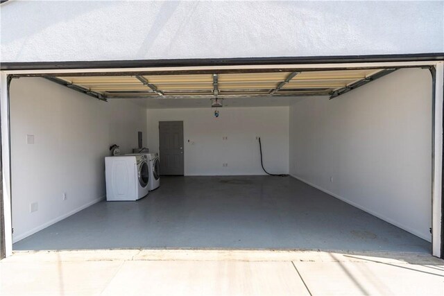 5402 N Fairvalley Ave, Covina, CA 91722 - garage featuring separate washer and dryer and baseboards