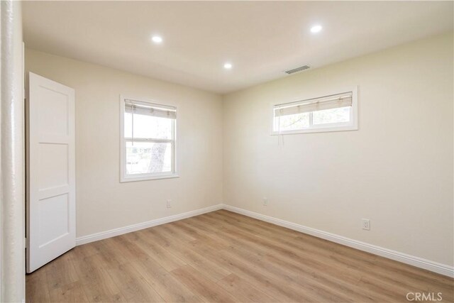 5402 N Fairvalley Ave, Covina, CA 91722 - spare room featuring light wood-type flooring and recessed lighting