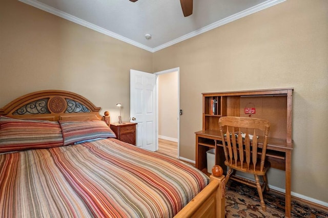 1139 Prussian, Oceanside, CA 92057 - bedroom with crown molding and a ceiling fan