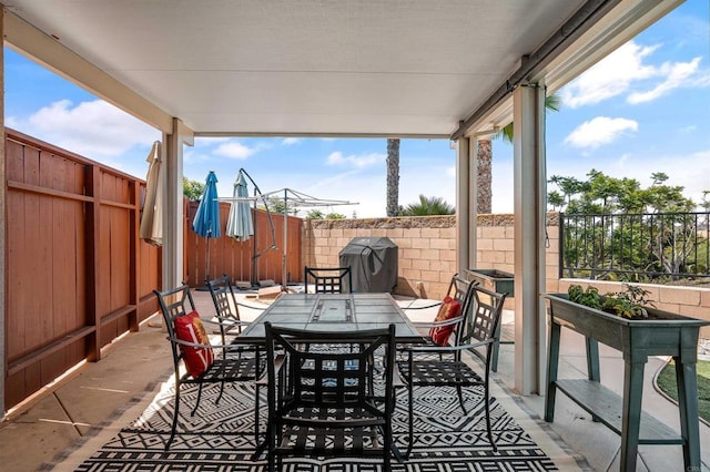 1139 Prussian, Oceanside, CA 92057 - fenced backyard with area for grilling, outdoor dining area, and a patio