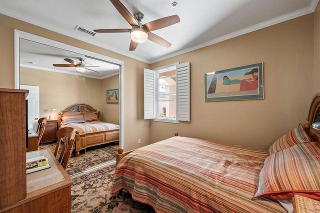 1139 Prussian, Oceanside, CA 92057 - bedroom featuring ornamental molding and ceiling fan