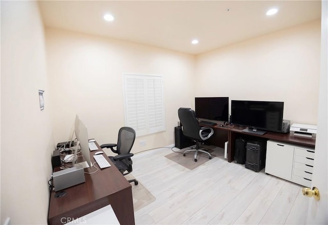 136541/2 Dronfield Ave, Sylmar, CA 91342 - office with recessed lighting and light wood-type flooring