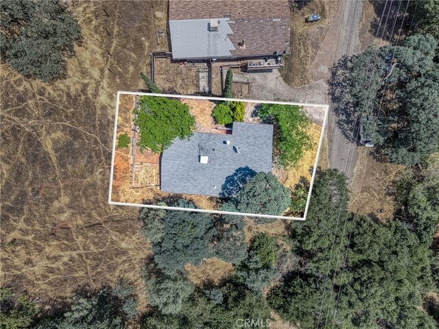 12410 Lakeview Dr, Clearlake Oaks, CA 95423 - view from above of property with property parcel outlined