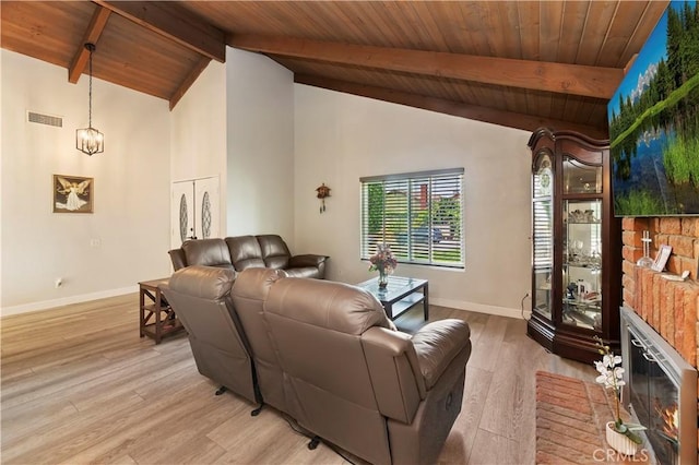 5996 Winncliff Dr, Jurupa Valley, CA 92509 - living room featuring wood finished floors, baseboards, and wooden ceiling