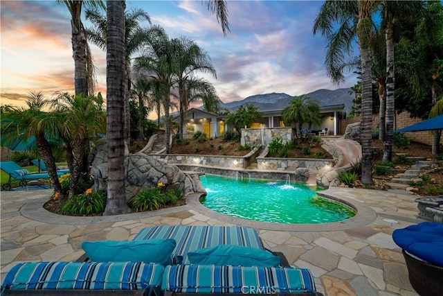 8967 Citation Ct, Rancho Cucamonga, CA 91737 - outdoor pool featuring a patio and a mountain view