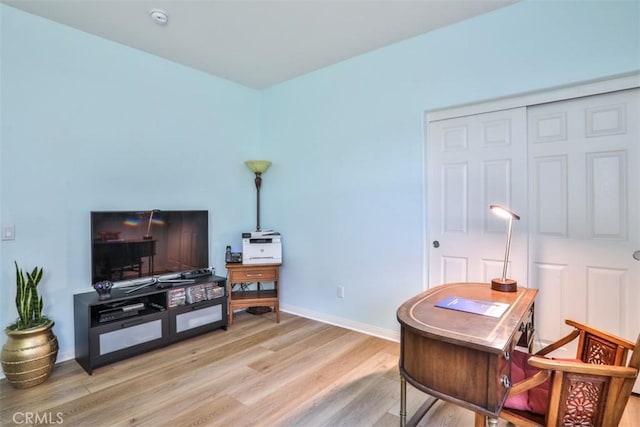 13256 Garcia Ct, Rancho Cucamonga, CA 91739 - home office featuring light wood-type flooring and baseboards
