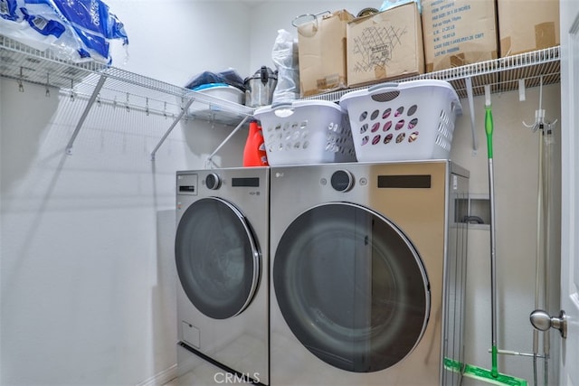 13256 Garcia Ct, Rancho Cucamonga, CA 91739 - laundry area featuring separate washer and dryer