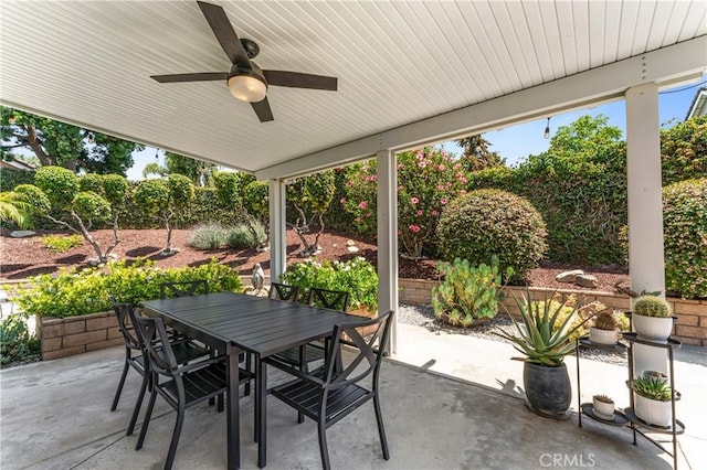 2074 Redgrove Way, Upland, CA 91784 - view of patio featuring outdoor dining area and ceiling fan