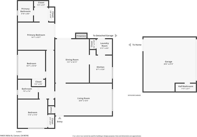 1440 E Abila St, Carson, CA 90745 - property floor plan