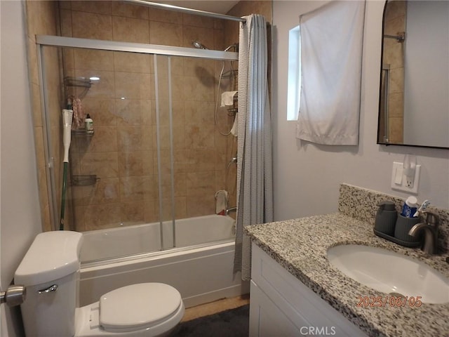 17457 Covello St, Van Nuys, CA 91406 - full bathroom with toilet, vanity, and combined bath / shower with glass door