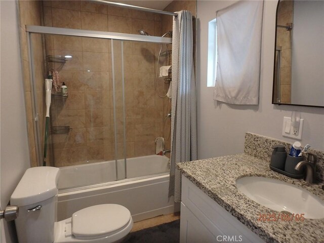 17457 Covello St, Van Nuys, CA 91406 - bathroom with vanity and combined bath / shower with glass door