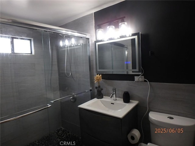 17457 Covello St, Van Nuys, CA 91406 - bathroom featuring a stall shower and vanity