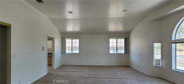 1389 Hillside St, Monterey Park, CA 91754 - unfurnished room with plenty of natural light, carpet, baseboards, and vaulted ceiling