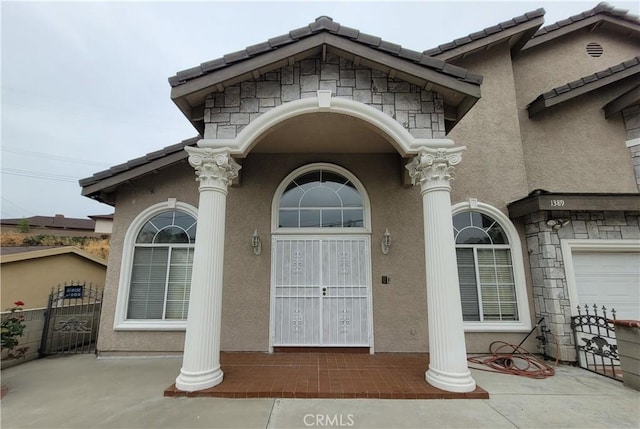 1389 Hillside St, Monterey Park, CA 91754 - entrance to property with stucco siding and stone siding