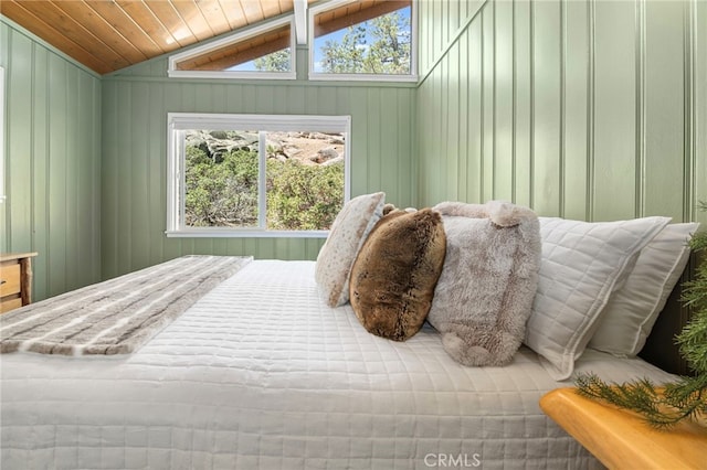 39335 Lark Rd, Big Bear Lake, CA 92315 - bedroom featuring vaulted ceiling and wood ceiling