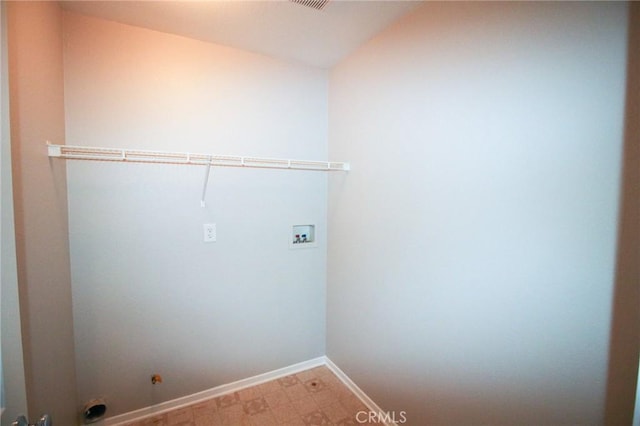 29113 Peppergrass Ave, Menifee, CA 92584 - laundry room featuring washer hookup, light flooring, and baseboards