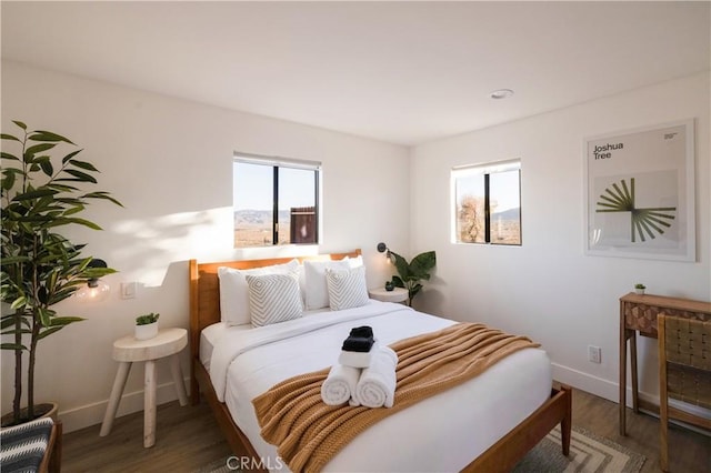 63326 Sunny Sands Dr, Joshua Tree, CA 92252 - bedroom with wood finished floors and baseboards