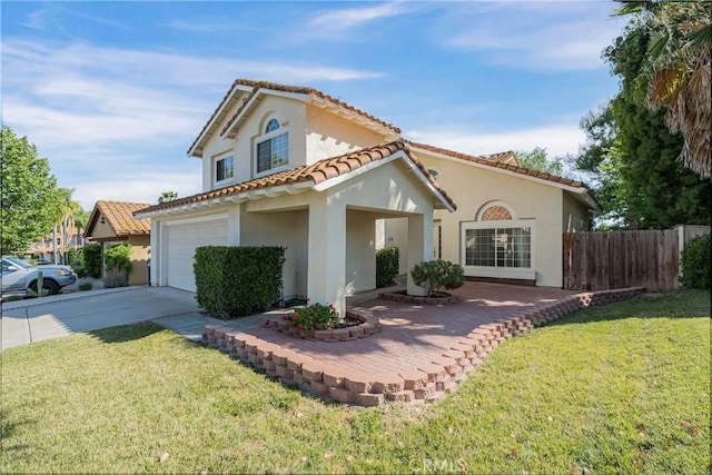 25213 Via Las Lomas, Murrieta, CA 92562 - mediterranean / spanish-style home with concrete driveway, stucco siding, and a tiled roof