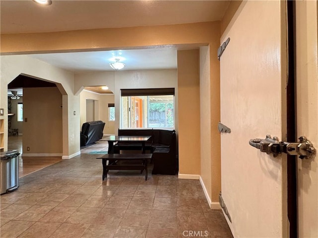 8 Geneva Ln, Chico, CA 95926 - hall with arched walkways and baseboards