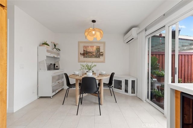 3021 S Sycamore St Unit D, Santa Ana, CA 92707 - dining space featuring a wall mounted AC and wine cooler