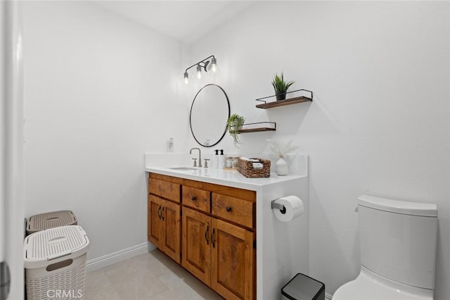 3021 S Sycamore St Unit D, Santa Ana, CA 92707 - half bathroom featuring vanity and toilet