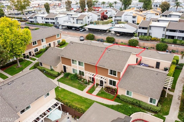 3021 S Sycamore St Unit D, Santa Ana, CA 92707 - aerial perspective of suburban area