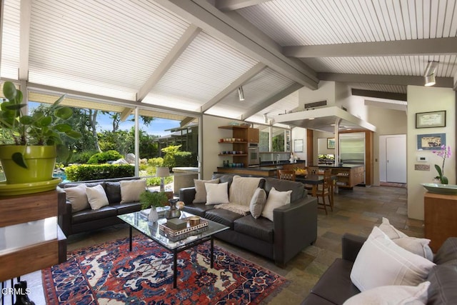 2279 Midwick Dr, Altadena, CA 91001 - living area featuring stone tile flooring