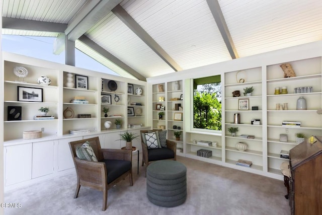 2279 Midwick Dr, Altadena, CA 91001 - sitting room featuring carpet floors and built in shelves