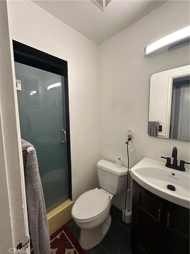 907 E Ghent St, Azusa, CA 91702 - full bathroom featuring vanity, a shower stall, and tile patterned flooring