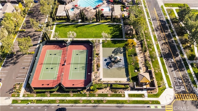 8254 Traveller St, Chino, CA 91708 - bird's eye view of a pool