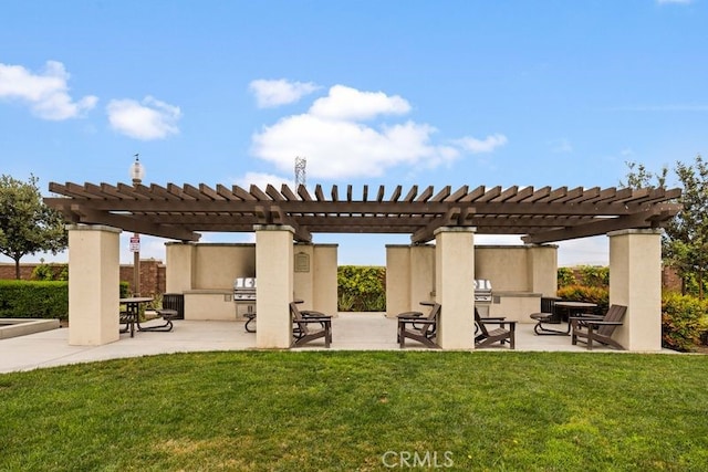 8254 Traveller St, Chino, CA 91708 - view of patio with a pergola