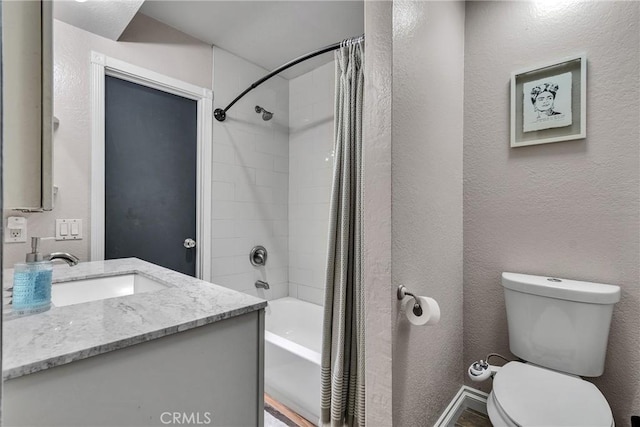 744 W Lambert Rd Unit 51, La Habra, CA 90631 - full bath with vanity, shower / tub combo with curtain, and a textured wall