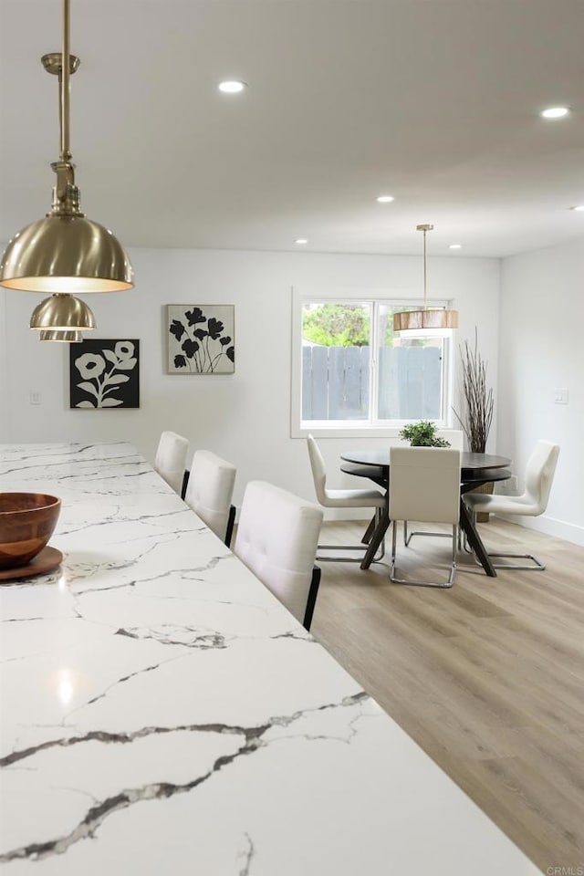 4380 Rolfe Rd, San Diego, CA 92117 - dining area featuring recessed lighting and wood finished floors