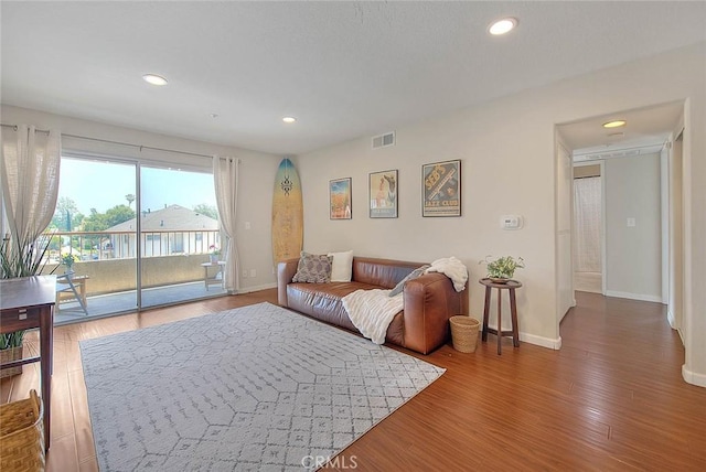 430 N Holliston Ave Unit 210, Pasadena, CA 91106 - living area featuring recessed lighting and wood finished floors