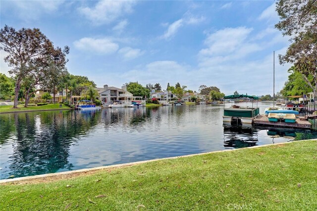 22702 Islamare Ln, Lake Forest, CA 92630 - dock area with a water view and a yard