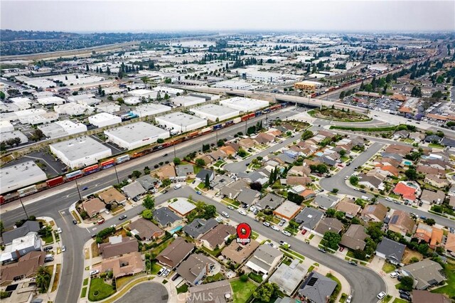 1724 N Oakwood Ave, Anaheim, CA 92807 - aerial view of property's location featuring nearby suburban area