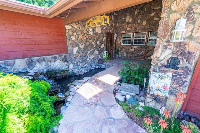 1390 Corona Ave, Norco, CA 92860 - view of patio with a small pond