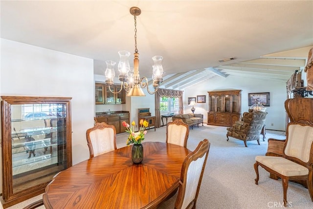 1390 Corona Ave, Norco, CA 92860 - dining area with a chandelier and light carpet