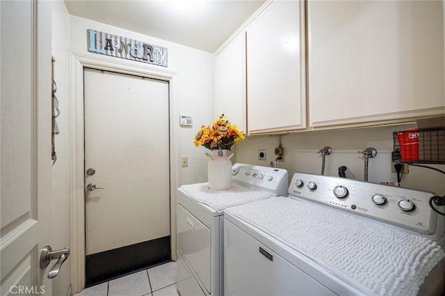 1390 Corona Ave, Norco, CA 92860 - laundry area with cabinet space, separate washer and dryer, and light tile patterned flooring