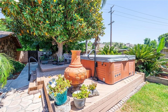 1390 Corona Ave, Norco, CA 92860 - wooden deck with a hot tub